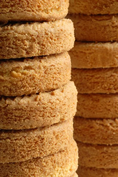 Breton Shortbread Stacked Close — Stock Photo, Image