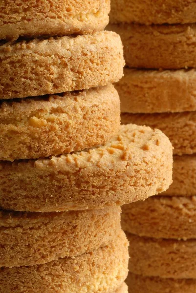 Breton Shortbread Stacked Close — Stock Photo, Image