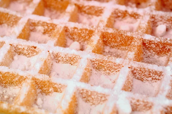 Waffles Caseiros Prato Close — Fotografia de Stock