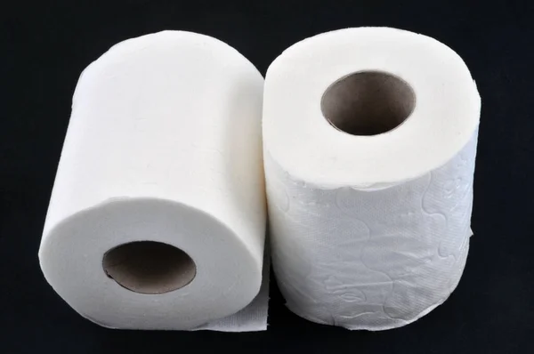 Rolls Toilet Paper Close Red Background — Stock Photo, Image