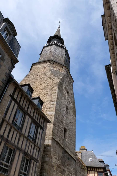 Torre Del Reloj Dinan Bretaña — Foto de Stock