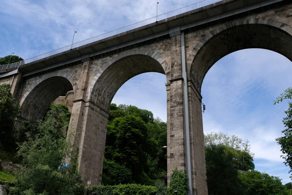 Viaducto Dinan Bretaña — Foto de Stock