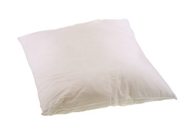 Beyaz arkaplanda yastık yakın plan 