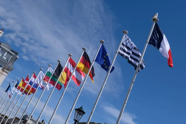 Alineación Banderas Varios Países —  Fotos de Stock