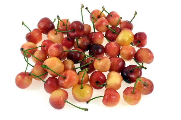 Napoleon Cherries Close White Background — Stock Fotó