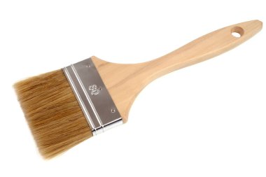 Beyaz arkaplanda düz fırça