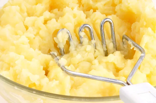 Bol Purée Pommes Terre Avec Une Purée Pommes Terre Gros — Photo