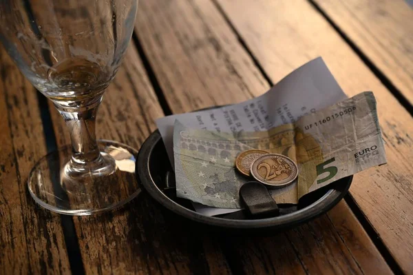 Payment Drink Bar Europe — Stock Photo, Image