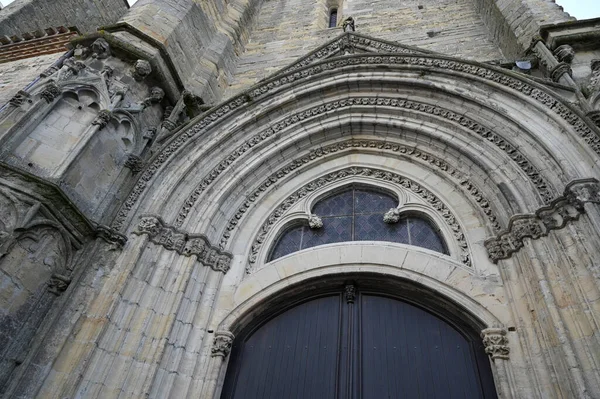 Boog Van Toegangsdeur Van Kerk Van Saint Michel Castelnaudary — Stockfoto