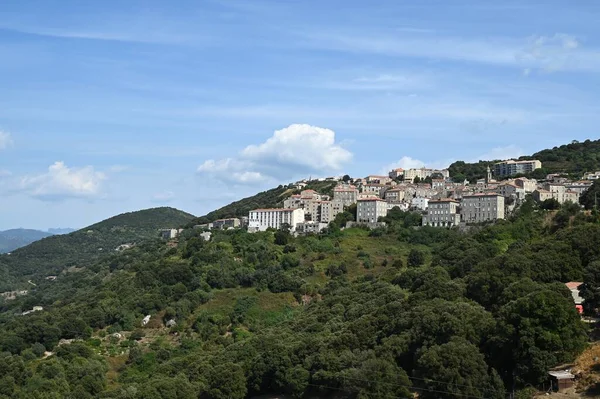 Dorp Sartene Corsicaanse Bergen — Stockfoto