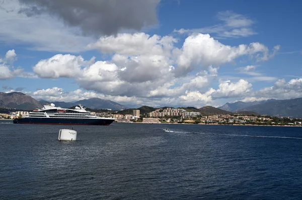 Salida Transatlántico Del Puerto Ajaccio Para Crucero —  Fotos de Stock