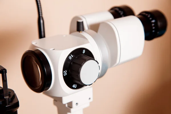 Device with a slit lamp for checking vision — Stock Photo, Image