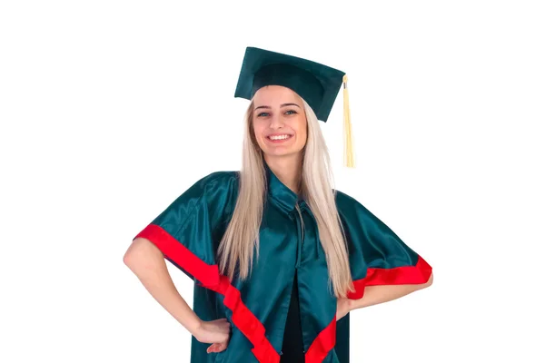 Studentin im Mantel — Stockfoto