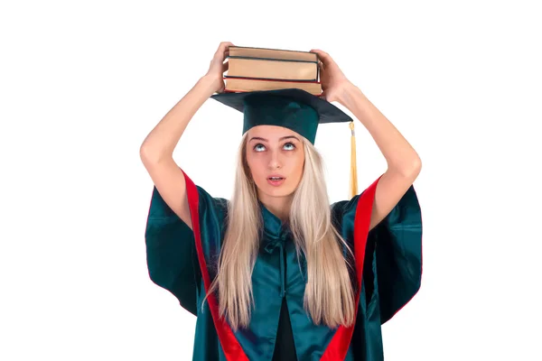 Studentin im Mantel — Stockfoto