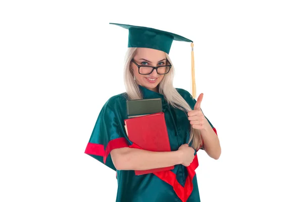 Studentin im Mantel — Stockfoto