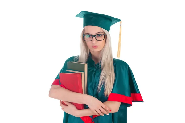 Studentin im Mantel — Stockfoto