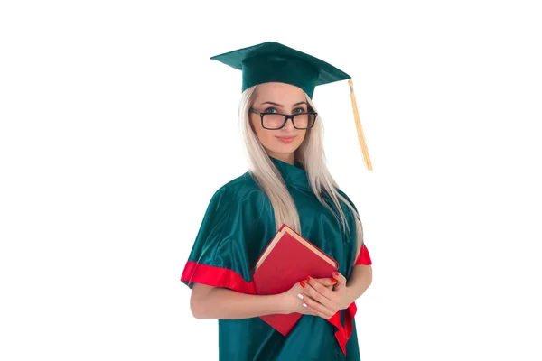 Studentin im Mantel — Stockfoto