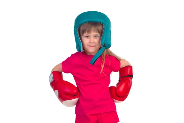 Boy in boxing outfit — Stock Photo, Image