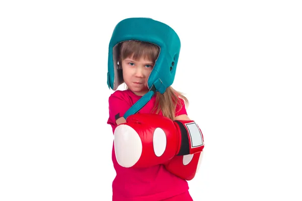 Boy in boxing outfit — Stock Photo, Image