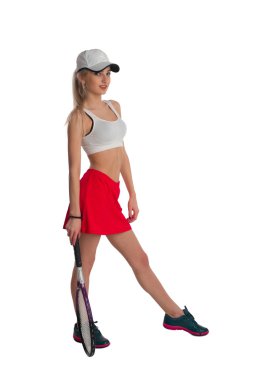 Tenis oyuncu raket ile