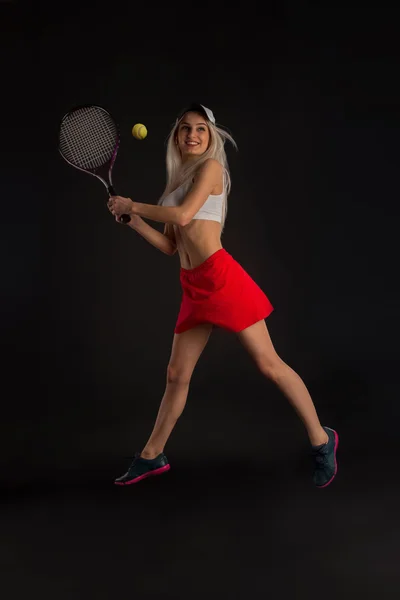 Jucător de tenis cu rachetă — Fotografie, imagine de stoc