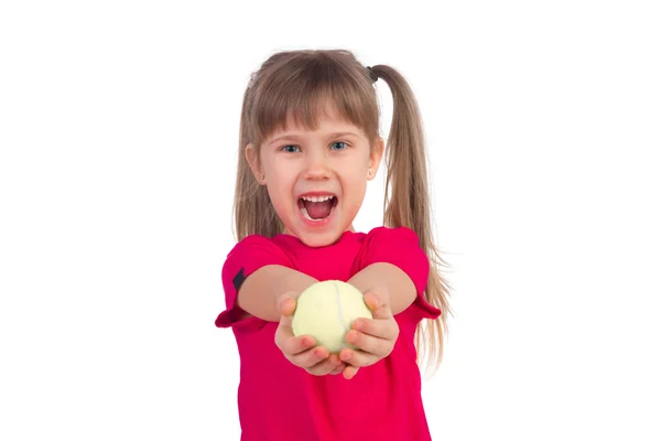 Girl with a ball — Stock Photo, Image