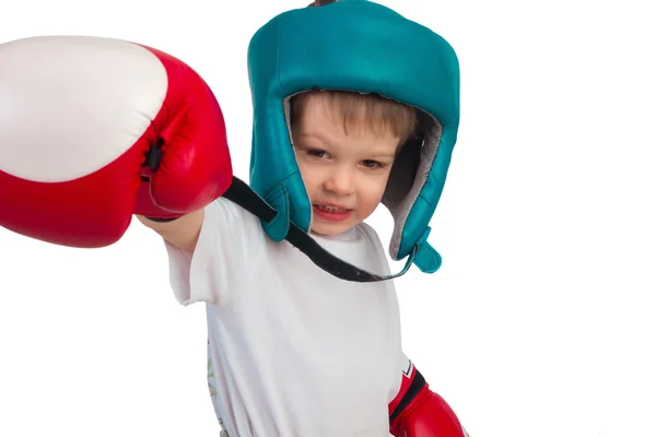 Junge im Boxoutfit — Stockfoto