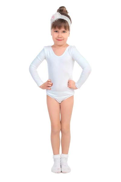 Little girl in tights — Stock Photo, Image