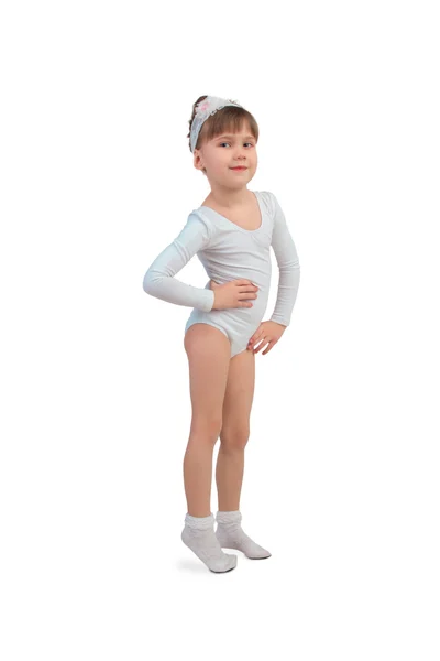 Little girl in tights — Stock Photo, Image