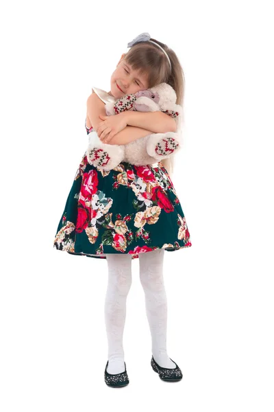 Little girl in a dress — Stock Photo, Image