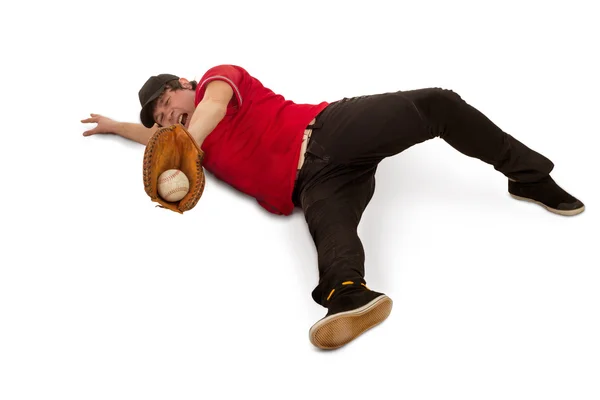 Baceball player with a glove — Stock Photo, Image