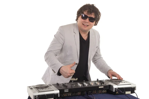 DJ med mixern — Stockfoto