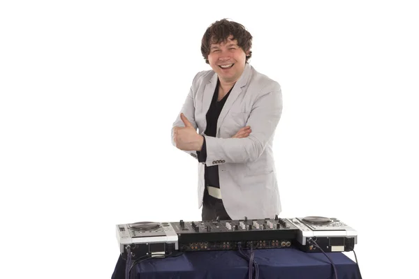 DJ med mixern — Stockfoto