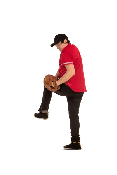 Baceball speler met een handschoen — Stockfoto