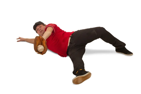 Baceball speler met een handschoen — Stockfoto