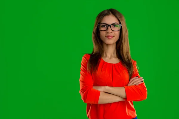 Chica en gafas posando —  Fotos de Stock