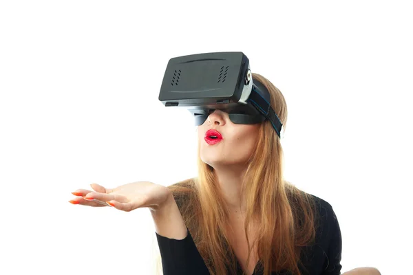 Dziewczyna w wirtualnej rzeczywistości okulary — Zdjęcie stockowe
