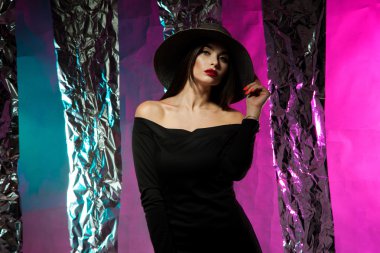 Güzel makyaj ile çekici Bayan