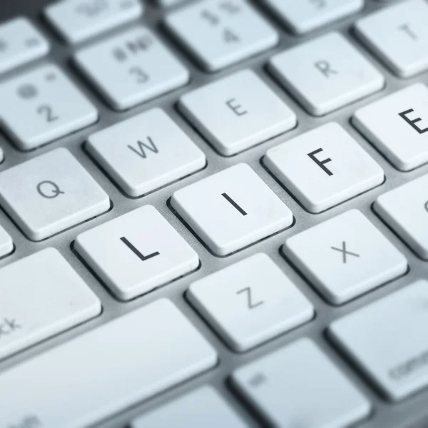 Buttons on grey keyboard — Stock Photo, Image