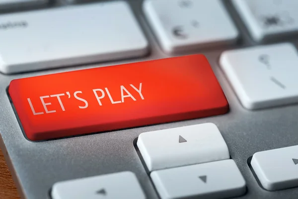 Buttons on grey keyboard — Stock Photo, Image