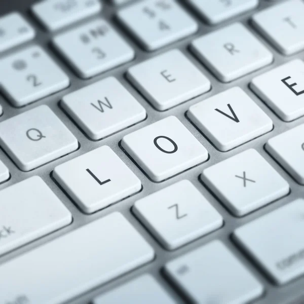 Buttons on grey keyboard — Stock Photo, Image