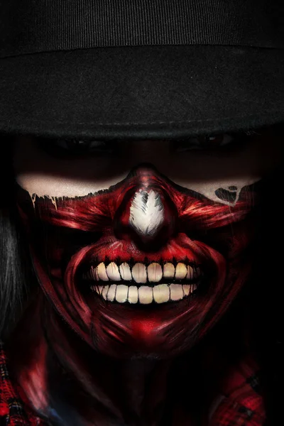 Close up scary portrait for haloween theme — Stock Photo, Image