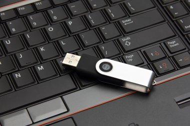 USB başparmak götürmek üstünde a laptop