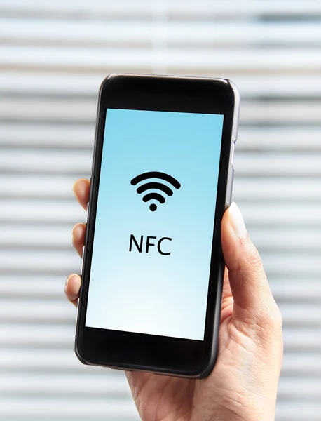 Mobiles Bezahlen mit nfc — Stockfoto