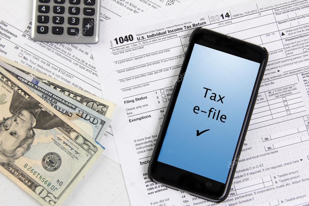 Filing taxes using a mobile phone