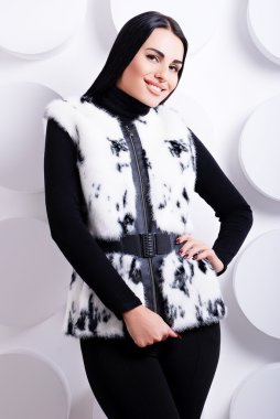 Kış kürk ceket kadında