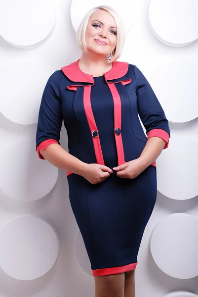 Plus size woman in stylish clothes — Stock Photo, Image