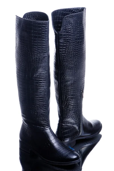 Vrouwelijke winter laarzen — Stockfoto