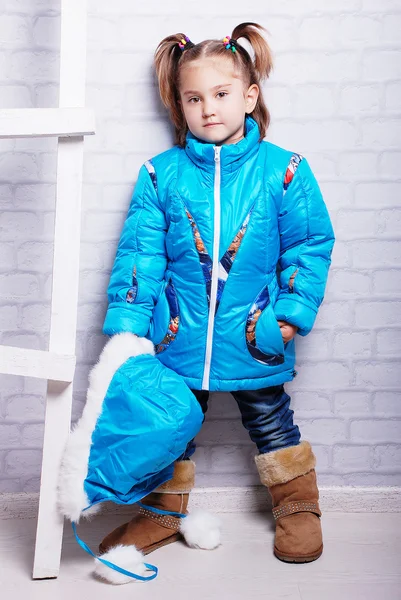 Little girl in winter coat — Stock Photo, Image