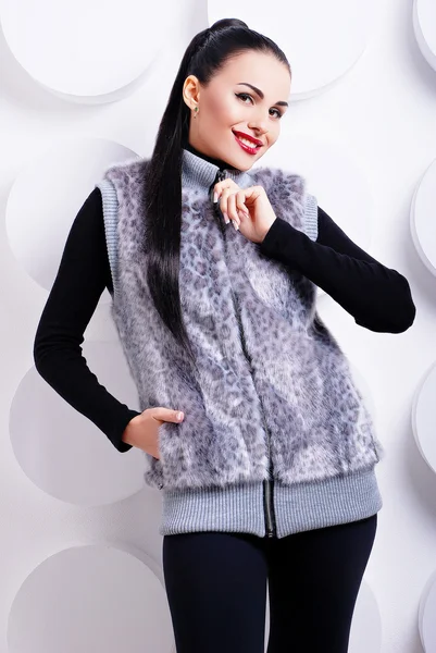 Kış kürk ceket kadında